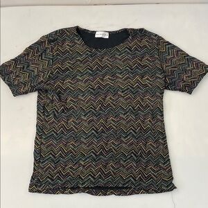 Ninety Multicolor Chevron Top True vintage 90s size medium
